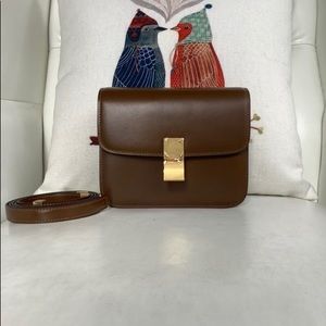 Leather Box bag Carmel